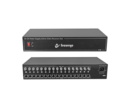 Secureye S-AVB-16P, 16 Channel HD Video Receiver Hub (Active Video Balun)